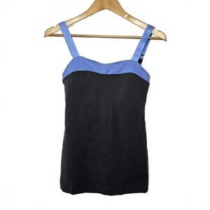 Lululemon Tank Womens 6 2 Tone Gray Blue Luon Fitted Stretch Yoga Support Bra